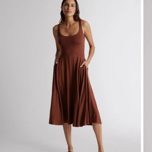 Quince Tencel Jersey Fit & Flare Dress NWT Small